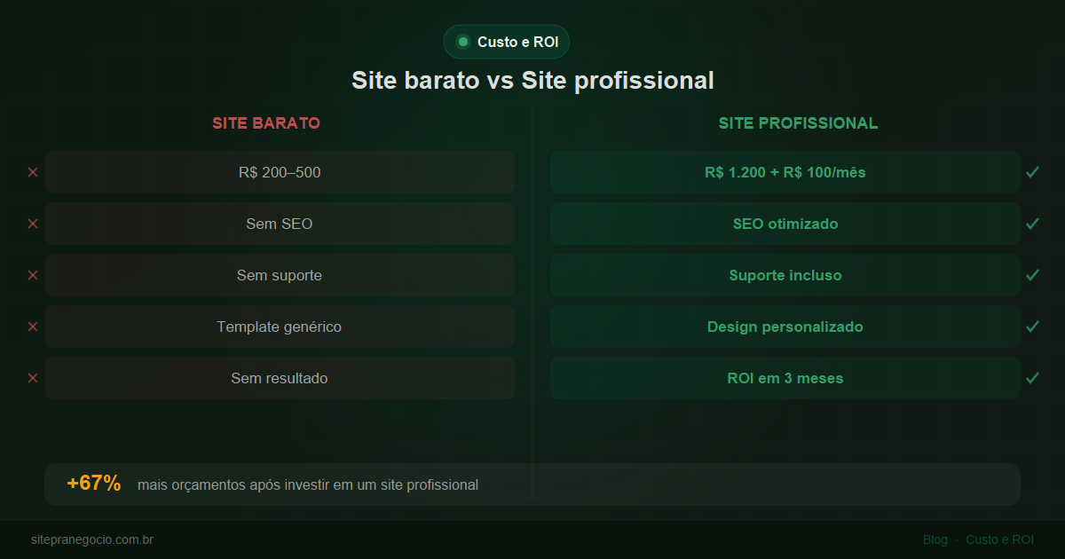 Quanto Custa um Site Profissional e Por Que Ele Se Paga